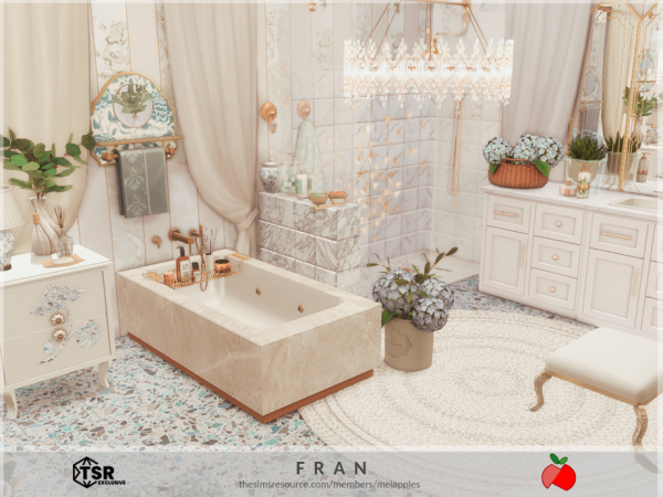 Mix Fran bathroom by melanieapples - The Sims 4 Custom Content