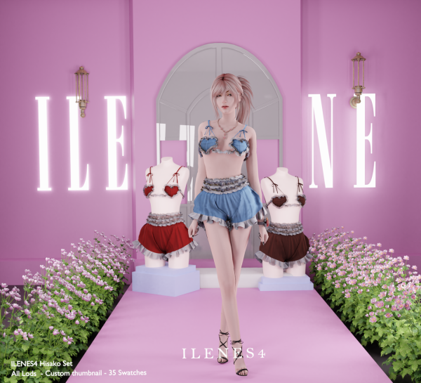 Alpha ILN Hisako Lingerie by ilenes4 - The Sims 4 Custom Content