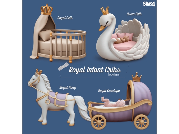 Mix Royal Infant Cribs - The Sims 4 Custom Content