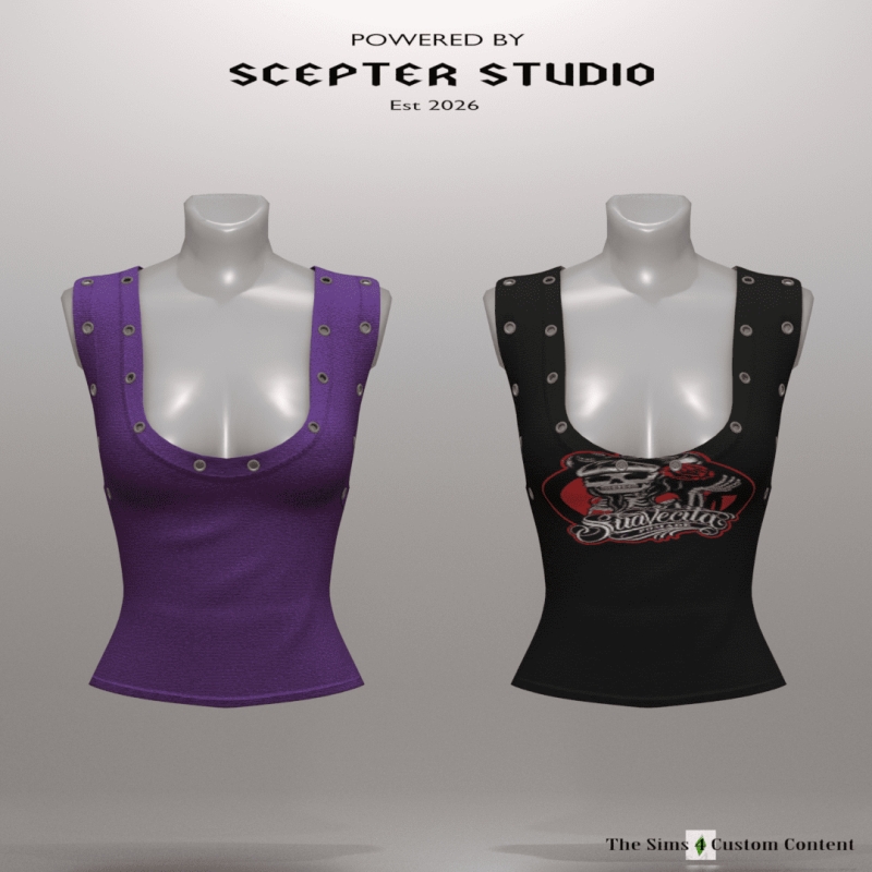 Alpha Sylvessa Top by scepterstudio - The Sims 4 Custom Content