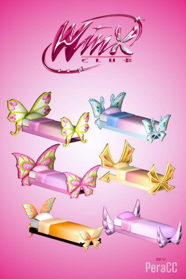 Maxis Match Winx bed Set by peracc - The Sims 4 Custom Content
