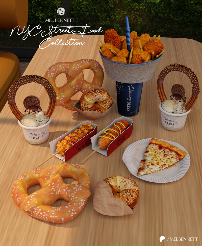 Mix NYC Street Food Collection by melbennett - The Sims 4 Custom Content