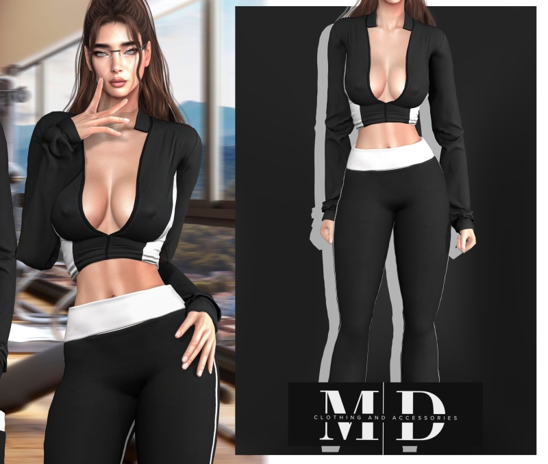 Alpha NEW basic sexy sportswear set by mydarling20 - The Sims 4 Custom Content