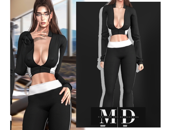 Alpha NEW basic sexy sportswear set - The Sims 4 Custom Content