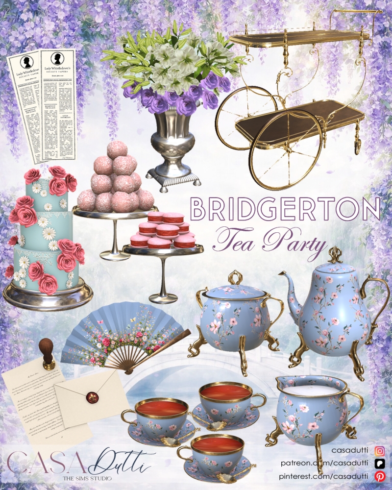 Alpha Bridgerton Tea Party by casadutti - The Sims 4 Custom Content