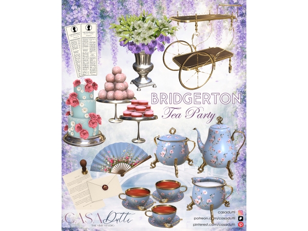 Alpha Bridgerton Tea Party - The Sims 4 Custom Content