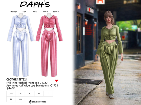 Alpha Daph's CLOTHES SET524 by daphsmods - The Sims 4 Custom Content