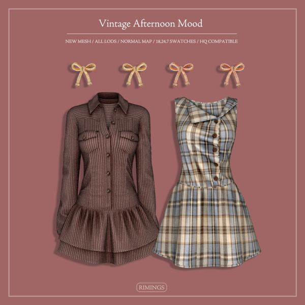 Alpha [RIMINGS] Vintage Afternoon Mood by simsfinds - The Sims 4 Custom Content