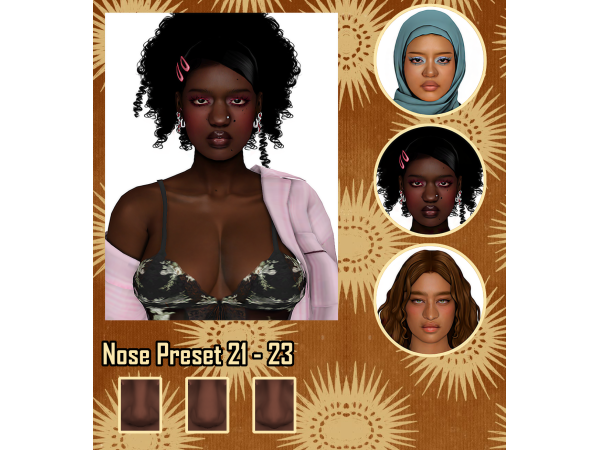 Mix F nose presets 21 23 by kashisun - The Sims 4 Custom Content