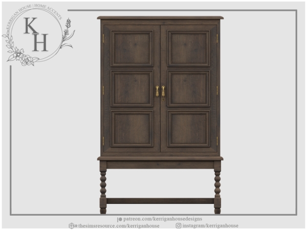 Alpha [khd] hrast cabinet by kerriganhouse - The Sims 4 Custom Content
