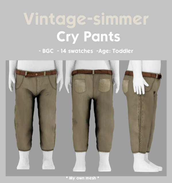 Alpha Cry Pants simmer by simsfinds - The Sims 4 Custom Content