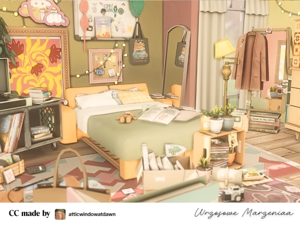 Maxis Match Chaos Bedroom Room - The Sims 4 Custom Content