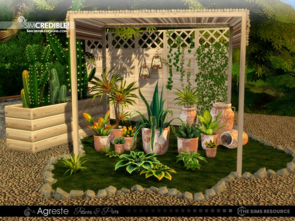 Alpha Agreste Plants and Pots - The Sims 4 Custom Content