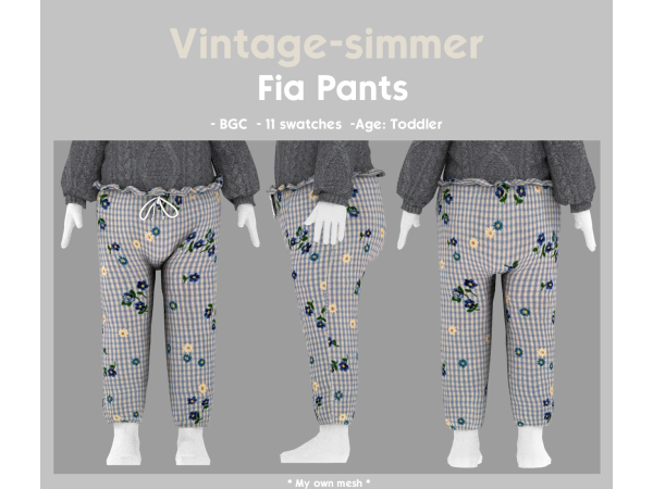 Alpha Fia Pants simmer by vintage - The Sims 4 Custom Content