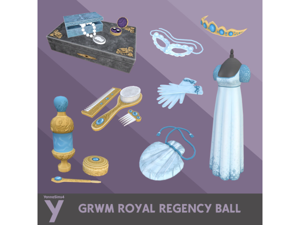 Maxis Match GRWM Royal Regency Ball Bridgerton inspired Set by YannaSims4CC - The Sims 4 Custom Content