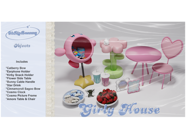 Alpha Girly House Objects Set - The Sims 4 Custom Content