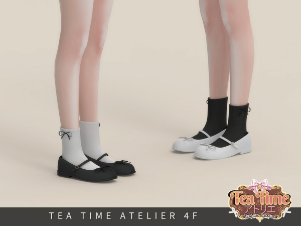 Maxis Match Tea Time Atelier Cute Strap Mary Jane Female by Arltos - The Sims 4 Custom Content