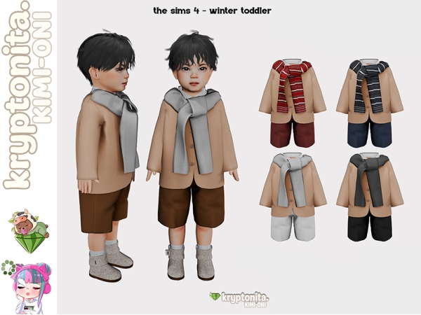 Maxis Match winter toddler by kryptonita - The Sims 4 Custom Content