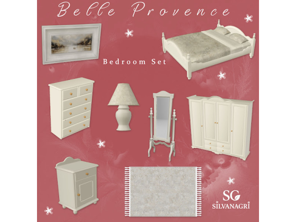 Mix SG_Belle Provence bedroom set by SG_silvanagri - The Sims 4 Custom Content