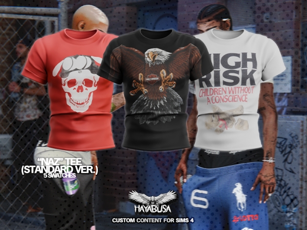 Alpha HAYABUSA NAZ Tee (Standard Version) - The Sims 4 Custom Content