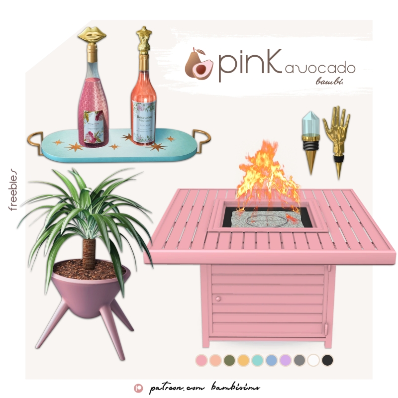 Alpha pink avocado by bambisims - The Sims 4 Custom Content