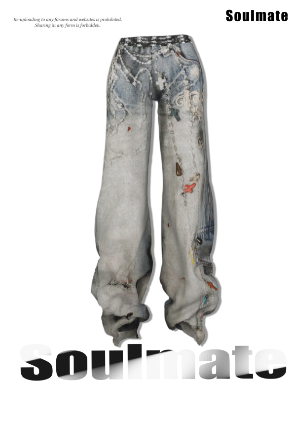 Alpha Soulmate_N66_pants by simsfinds - The Sims 4 Custom Content