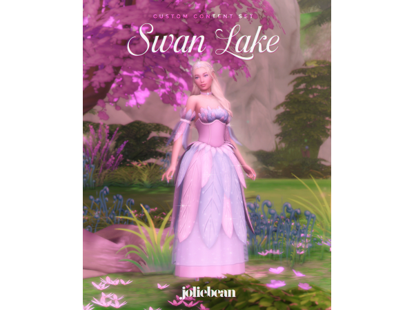 Maxis Match Swan Lake Set by Joliebean - The Sims 4 Custom Content