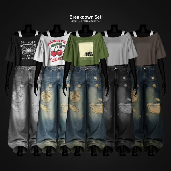 Alpha Breakdown Set by simsfinds - The Sims 4 Custom Content
