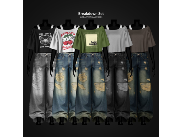 Alpha Breakdown Set by gorillax3 - The Sims 4 Custom Content