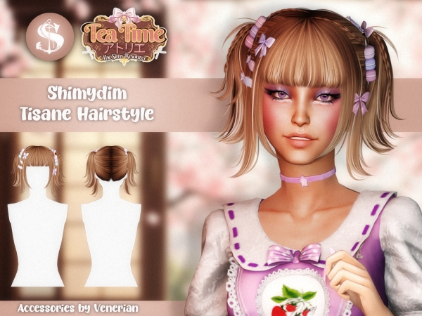 Alpha Shimydim Tisane Hairstyle - The Sims 4 Custom Content