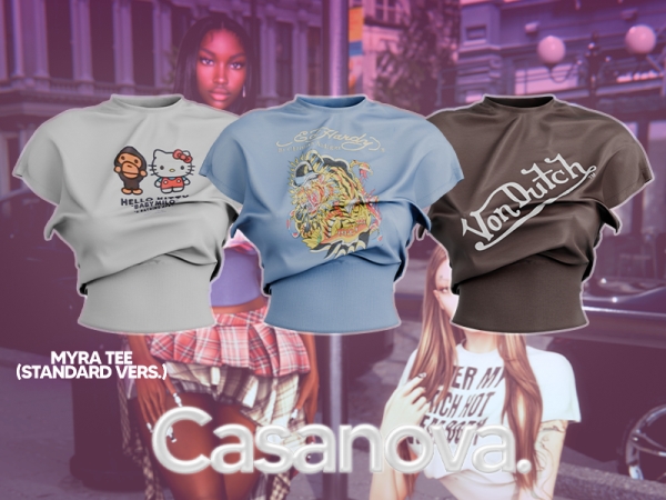 Alpha Casanova MYRA Tee (Standard Version) by decayed - The Sims 4 Custom Content