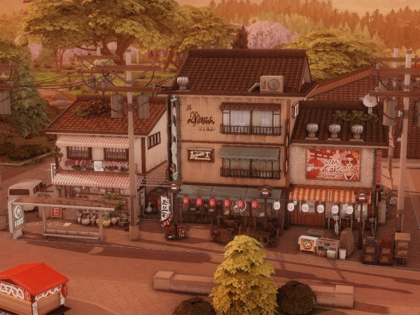 Maxis Match Izakaya Ippai Street Evermore Save File Project 38 by Meerigold - The Sims 4 Custom Content