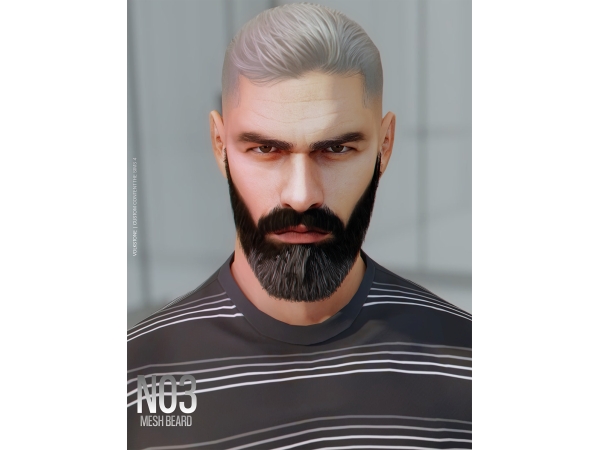 Alpha Mesh Beard [Preview] - The Sims 4 Custom Content