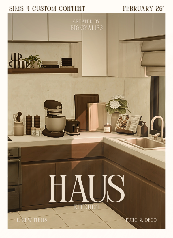 Maxis Match HAUS Kitchen by simsfinds - The Sims 4 Custom Content
