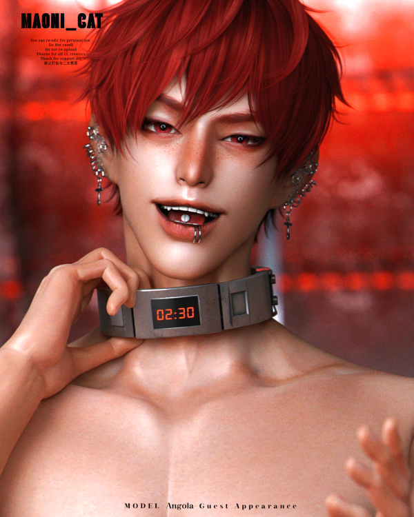 Alpha 26 02 Necklace No24 Suppression Collar by simsfinds - The Sims 4 Custom Content