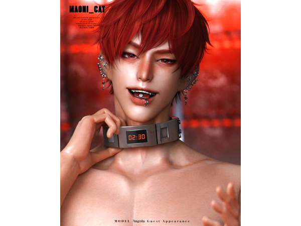 Alpha 26 02 Necklace No24 Suppression Collar by Maonicat - The Sims 4 Custom Content