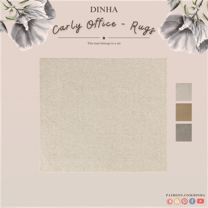 Alpha Carly Office Rugs by dinhagamer - The Sims 4 Custom Content