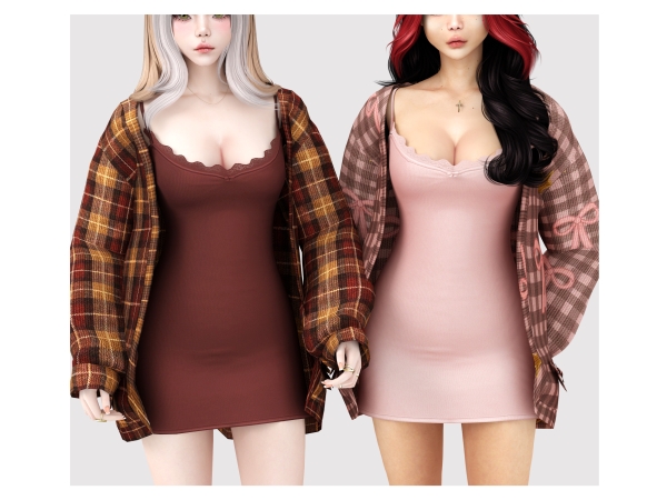 Mix Cardigan With Ari Dress - The Sims 4 Custom Content