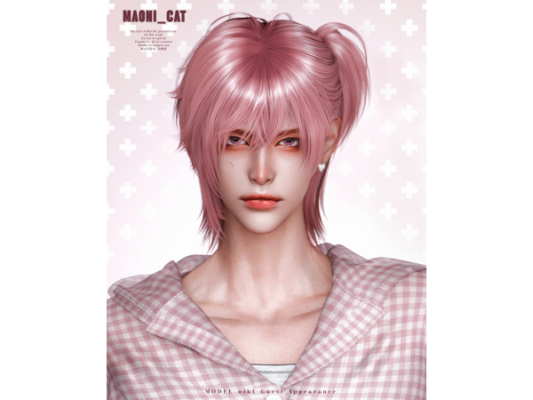 Alpha HAIR No63 ver1 by Maonicat - The Sims 4 Custom Content