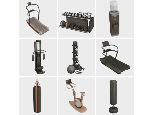 fancy home gym | sims 4 cc finds by boujeesimss