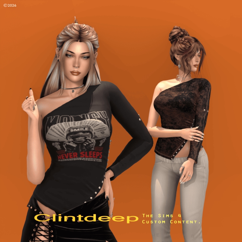 Alpha Clintdeep Carline Streetwear Top by clintdeep - The Sims 4 Custom Content