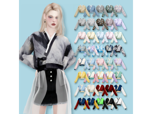 Alpha [DINO] Crop Hanbok MTM - The Sims 4 Custom Content