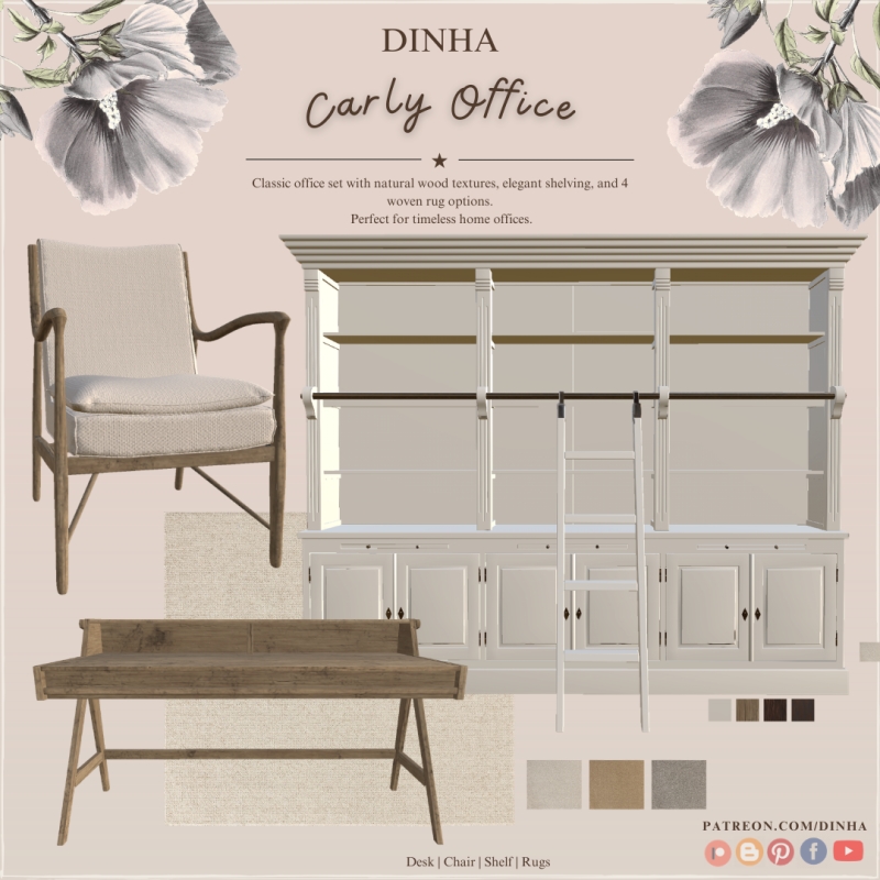 Alpha Carly Office by dinhagamer - The Sims 4 Custom Content