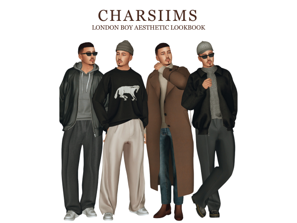 Mix London Boy Aesthetic Lookbook by CHARSIIMS - The Sims 4 Custom Content