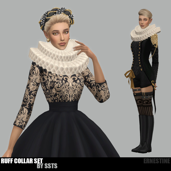 Mix RUFF COLLAR SET by simsfinds - The Sims 4 Custom Content