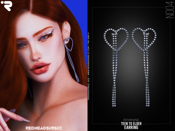 Alpha AF EARRING N004 - The Sims 4 custom content