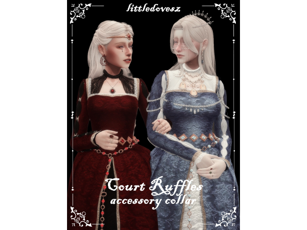 Mix Court Ruffles by littledovesz - The Sims 4 Custom Content