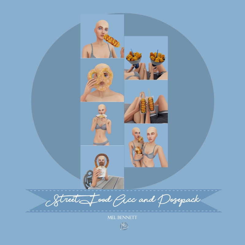 Mix Street Food Acc and Posepack by melbennett - The Sims 4 custom content