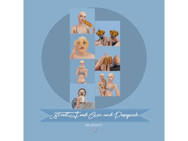 Mix Street Food Acc and Posepack - The Sims 4 custom content