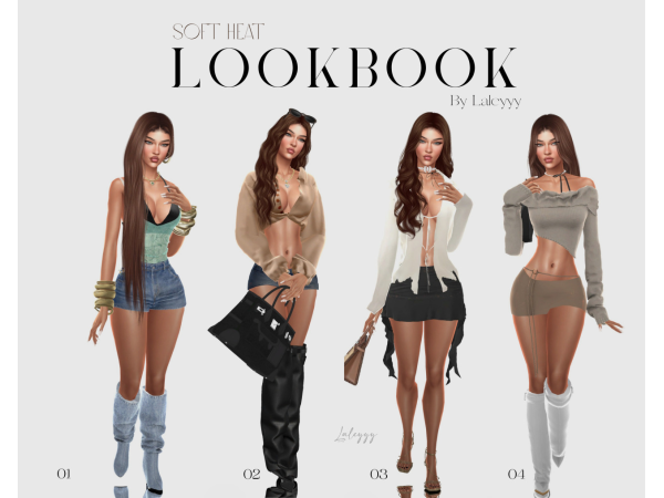 Alpha Soft Heat Sims 4 Lookbook by Laleyyysims - The Sims 4 custom content